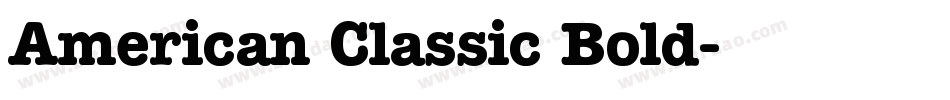 American Classic Bold字体转换